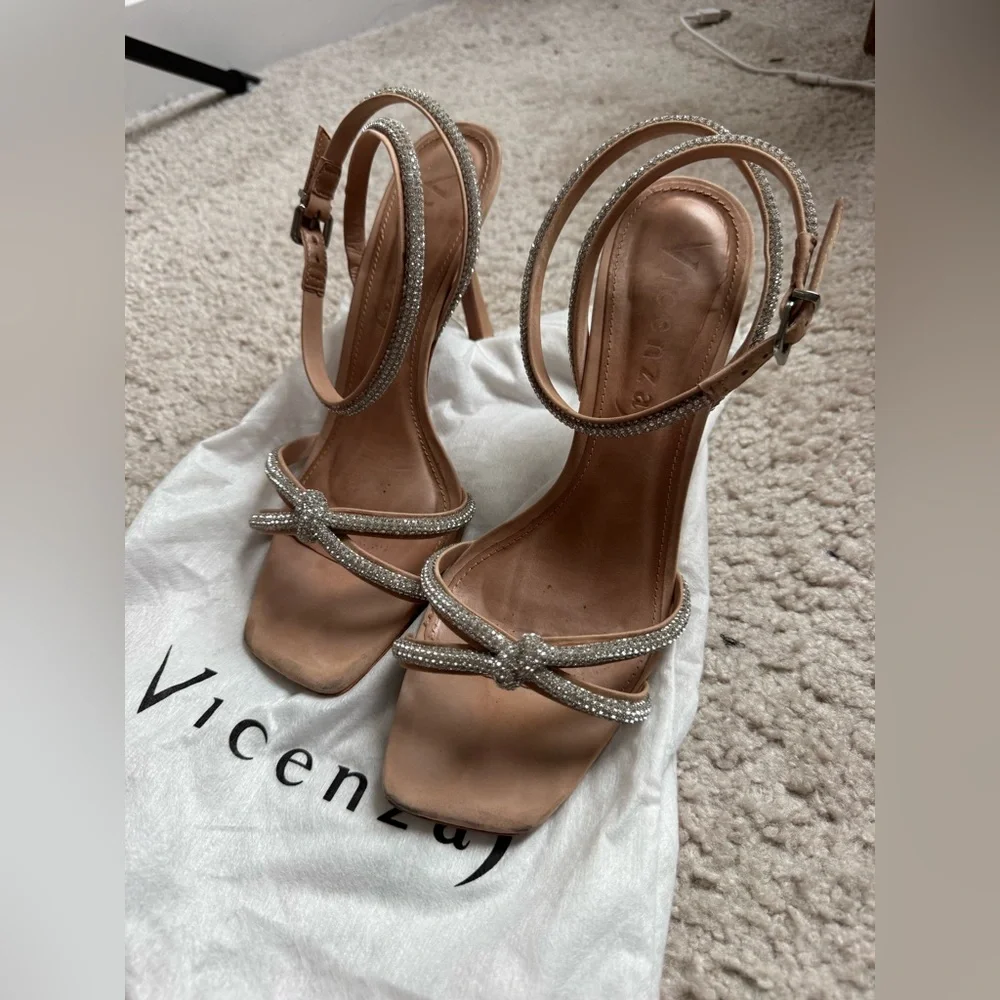 Vicenza Deena Crystal Heels Anthropologie women’s size US 10 - Picture 3 of 9